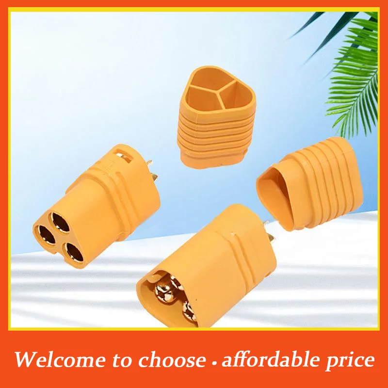 

TH 1pc new 3-pin 3.5mm MT60 Connector Plug Adapter Plug For RC Model Battery Control Parts ESC Motor Accessories
