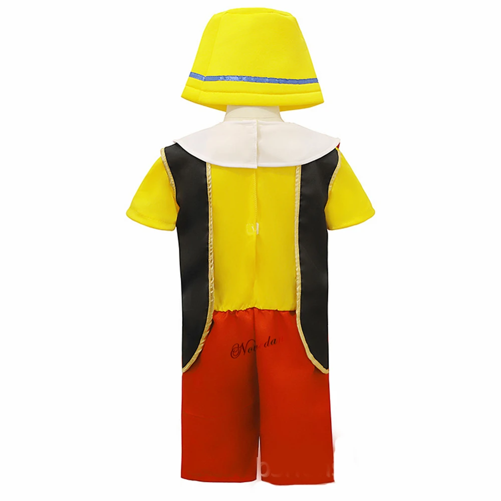 Boys Girls Halloween Funny Pinocchio Cosplay Costume Birthday Party Clothes Kids Cartoon Character Rolecosplay Costume With Nose