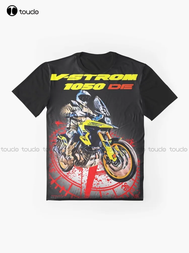 Motorcycles, Aesthetic, Motorsport V-Strom 1050 De Graphic T-Shirt Custom Aldult Teen Unisex Digital Printing Tee Shirts Xs-5Xl