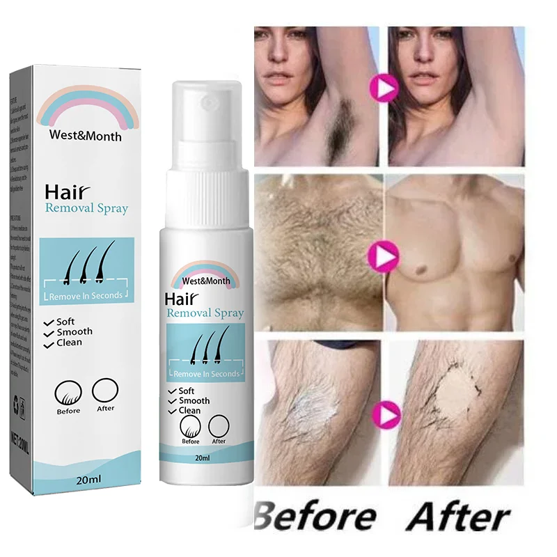 Hair Removal Spray Quick Hair Removal Underarm Whole Body Intimate Area Mild Rapid Hair Removal Not Stimulating