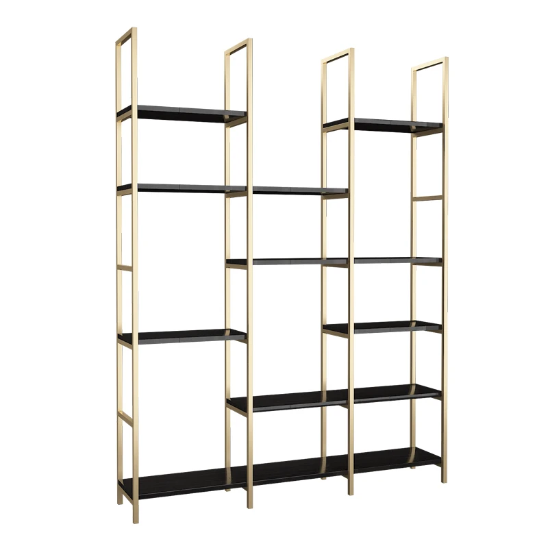 Luxurious and simple steel art floor storage boutique makeup trophy display showcase