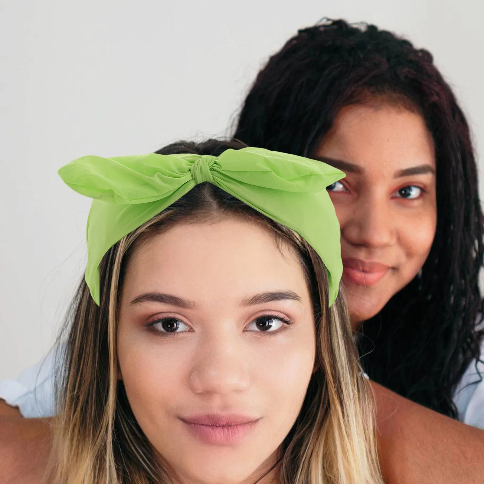 

5Pcs Bow Hair Clip Headbands Soft Stretchy Bowknot Headband Set Makeup Face Wash Spa Skincare Salon Hair Accessories