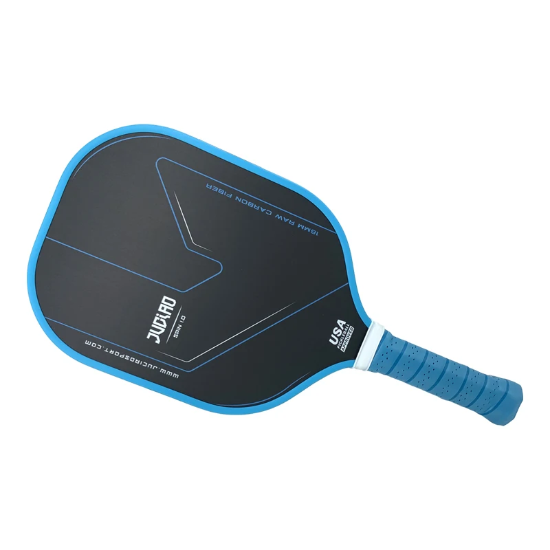 JUCIAO Thermoformed Unibody T700 Raw Carbon Fiber USAPA Approved Pickleball  Paddle  Spin Textured Surface With Foam Edge