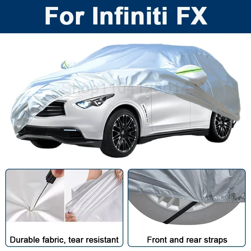 

Outdoor Full Car Cover For Infiniti FX with Reflective Strips Waterproof Snowproof Dustproof UV Protection Auto Accessories