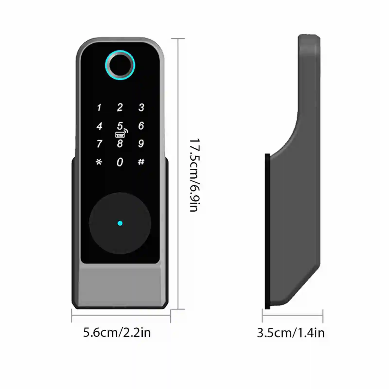 Tastiera Smart Lock Serratura intelligente Serratura per porta senza chiave Password per impronte digitali Chiave per auto IP66 Serratura per porta intelligente a prova di acqua per Tuya
