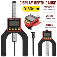 Measuring Tool Digital Caliper Mini Digital Height Gauge Depth Guage for Router Table 0-80mm 3 1/8 Inch Depth Gauge