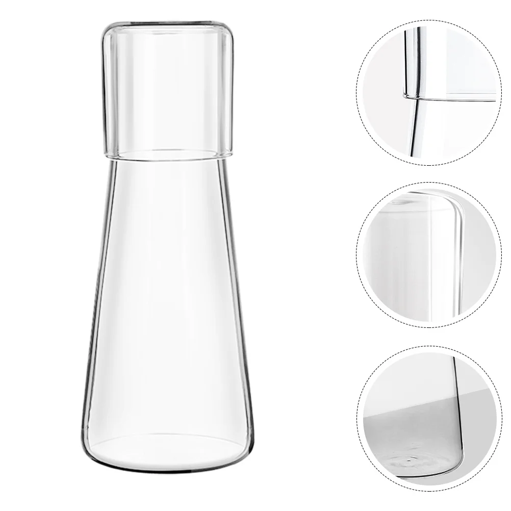 

1Set Cold Water Glass Kettle Transparent Thickened Carafe Large Capacity Beverage Holder for Picnic Bbq Party Cold Water Jug