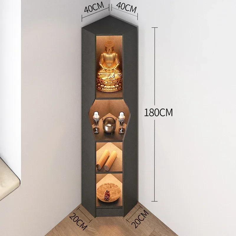 Modern Minimalist Corner Buddha Shrine Home Desk for Worship Table for God of Wealth