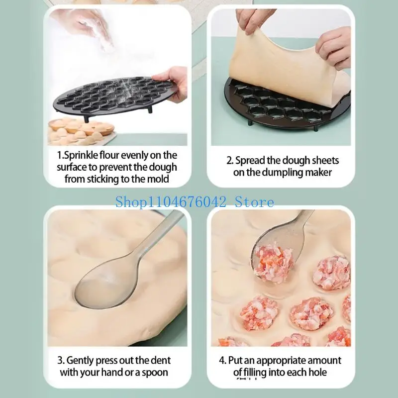 5asd 37 Hole Dumpling Maker Mold Portable Kitchen Tool For Uniform Dumplings