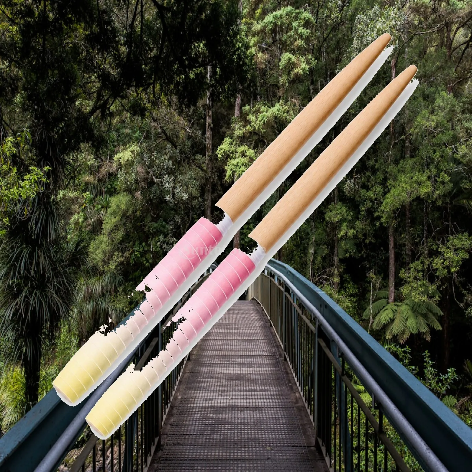 Springy Beech Wood Taiko Drum Sticks for Precision Striking with Sweat Resistant Grip Tape for Secure Handling