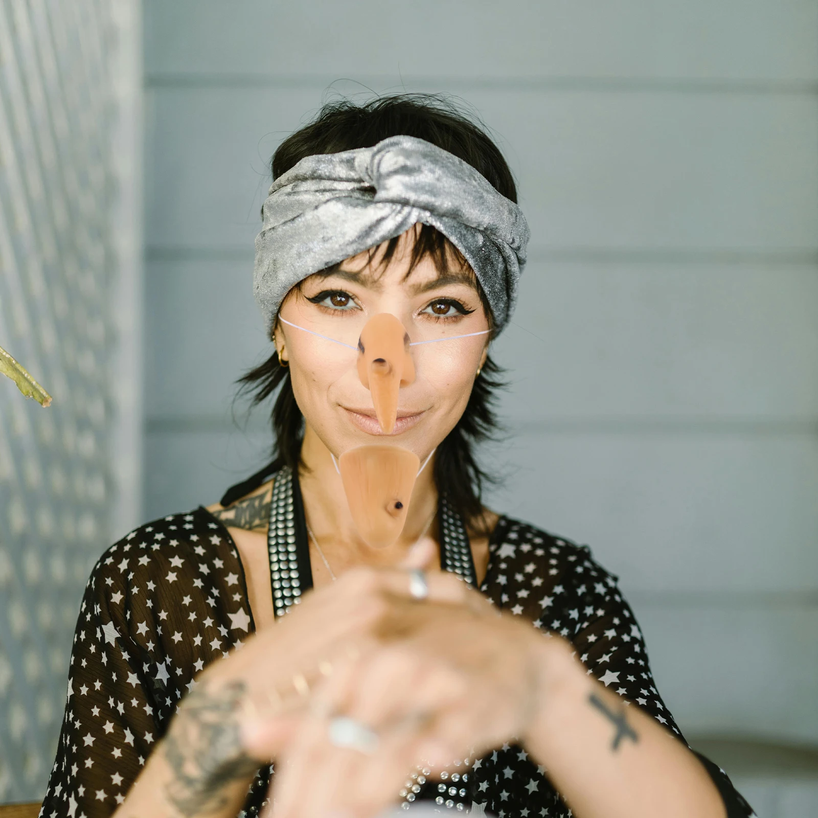 

Witch Nose Chin Set Beige Adjustable Cosplay Masquerade Party Witch Costume Witches Mask Fits Events Halloween Women Child