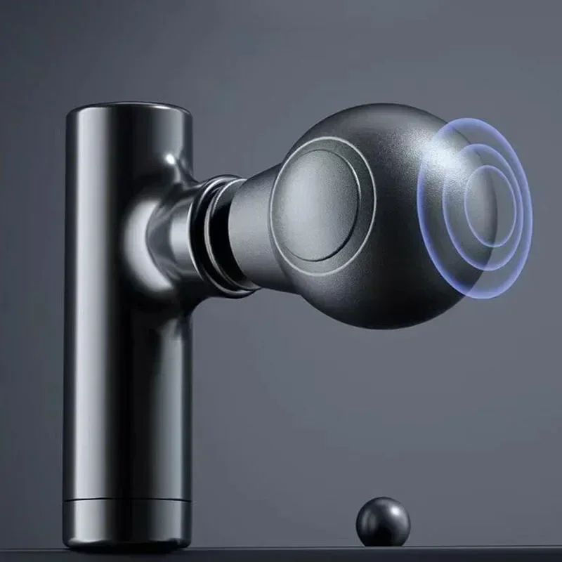 تدليك صغير تدليك شاشة LCD 6 رؤساء بندقية العضلات مدلك المحمولة الكهربائية فآسيا بندقية للرقبة القدم الجسم فآسيا بندقية