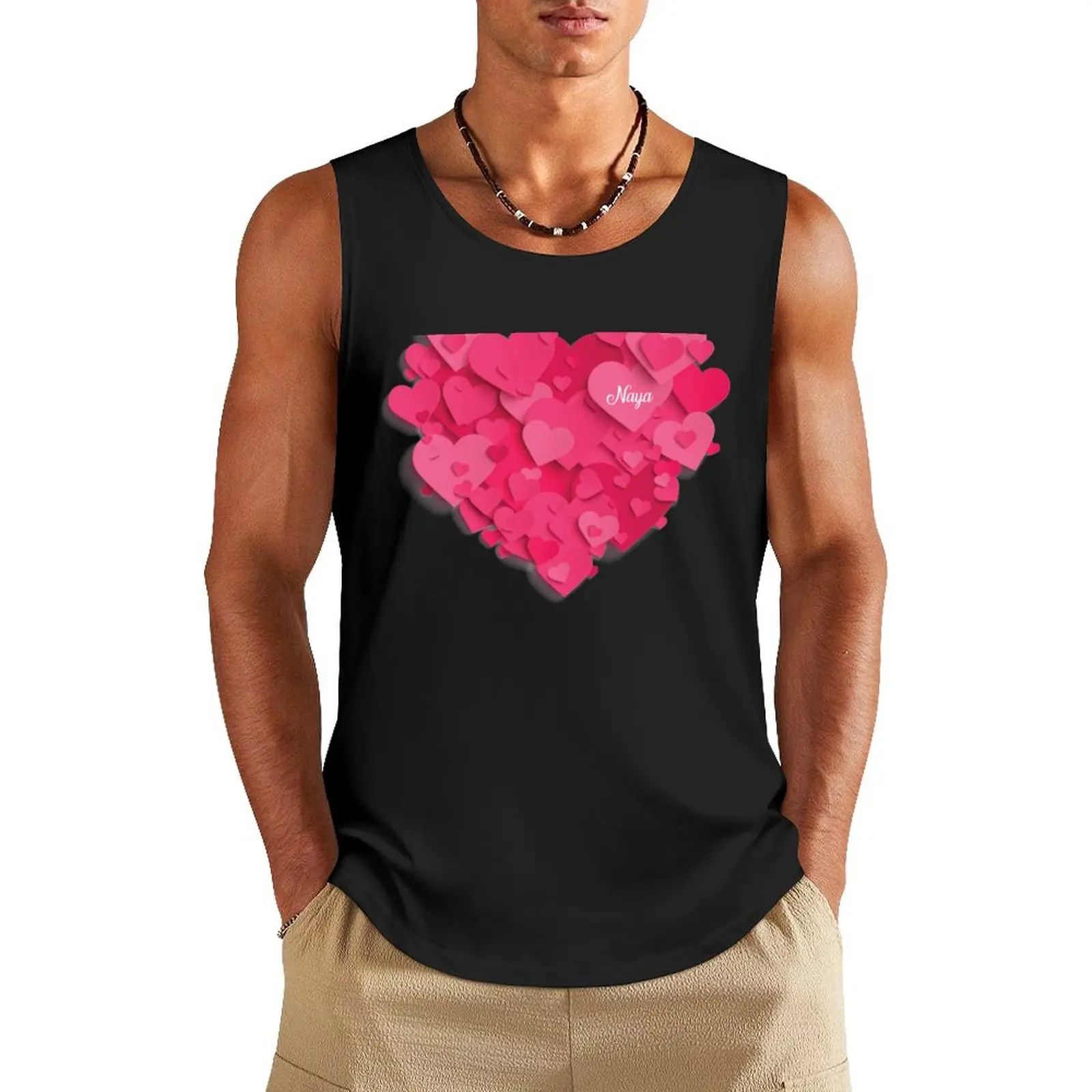 Love Romantic gift Birthday name girlfriend Naya Tank Top Man sleeveless shirt summer