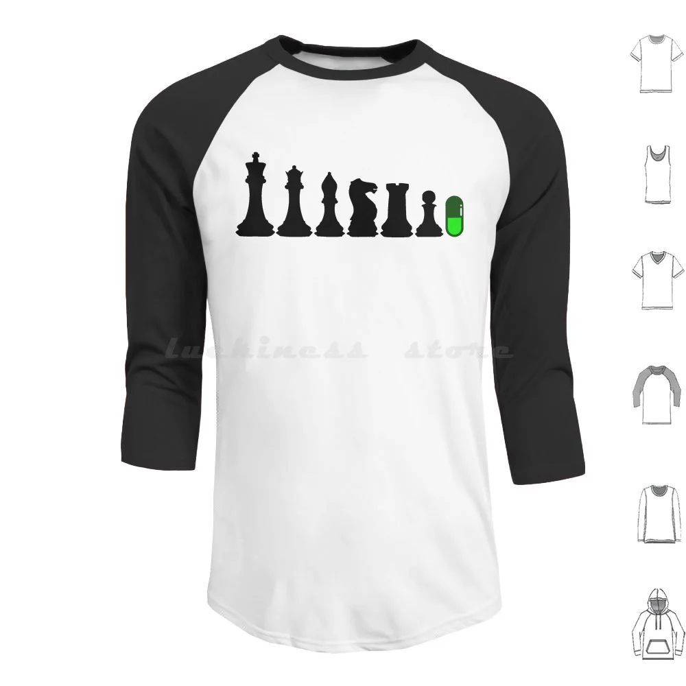 

Хлопковая толстовка с капюшоном Pill's Gambit с длинными рукавами Queens Gambit Chess