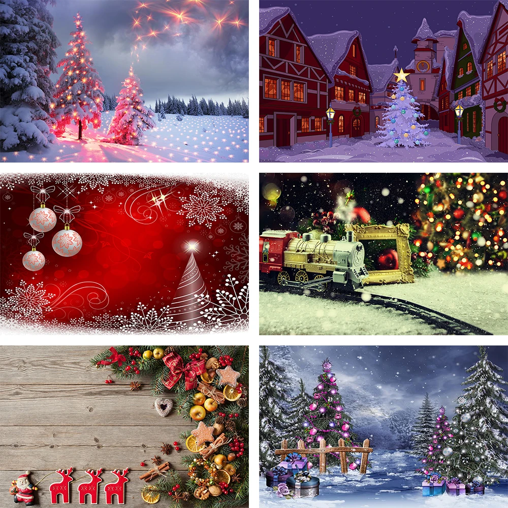 

AIBIIN Merry Christmas Background Winter Xmas Photography Backgrounds Festival Party Decoration Portrait Photo Booth