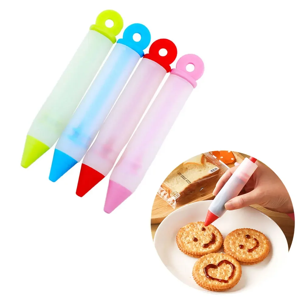 

Silicone World Silicone Food Writing Pen Chocolate Decorating Pen Tools Cake Cream Cookie Icing Piping Pastry Decorating Mouth