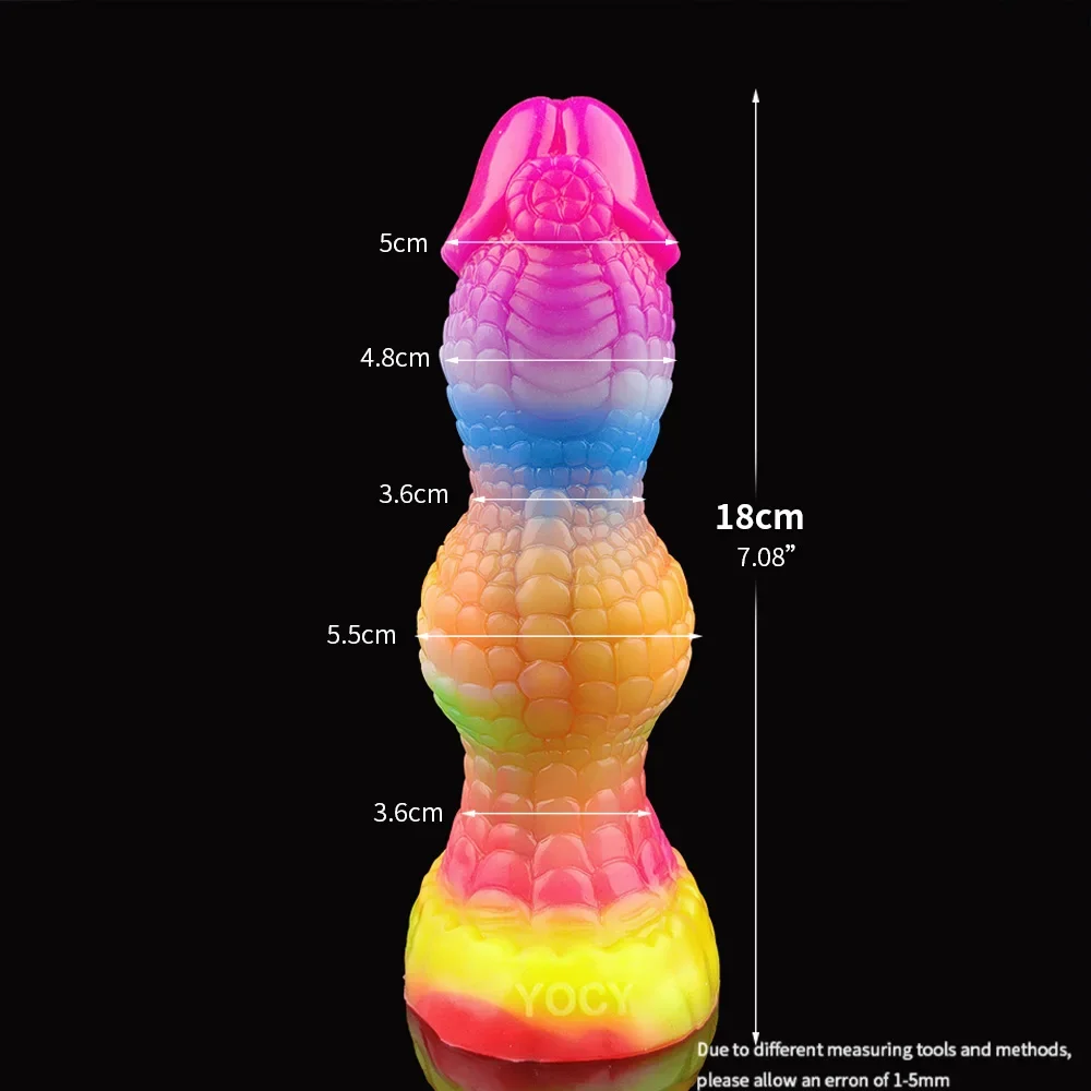 2024 YOCY Dragon Monster Dildo Luminous Anal Plug Soft Silicone Butt Masturbator With Suction Cup Beads Anal Sex Toy For Adult