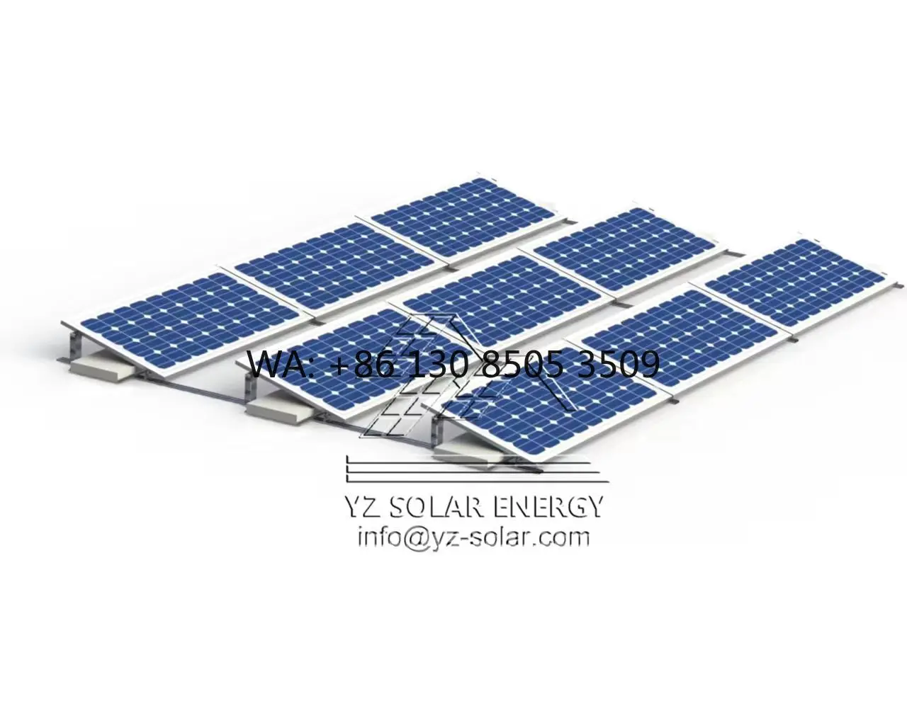 

Aluminum Solar Panel Mounting Structure Flat Roof Ballasted System With Ball For Photovoltaic Installation