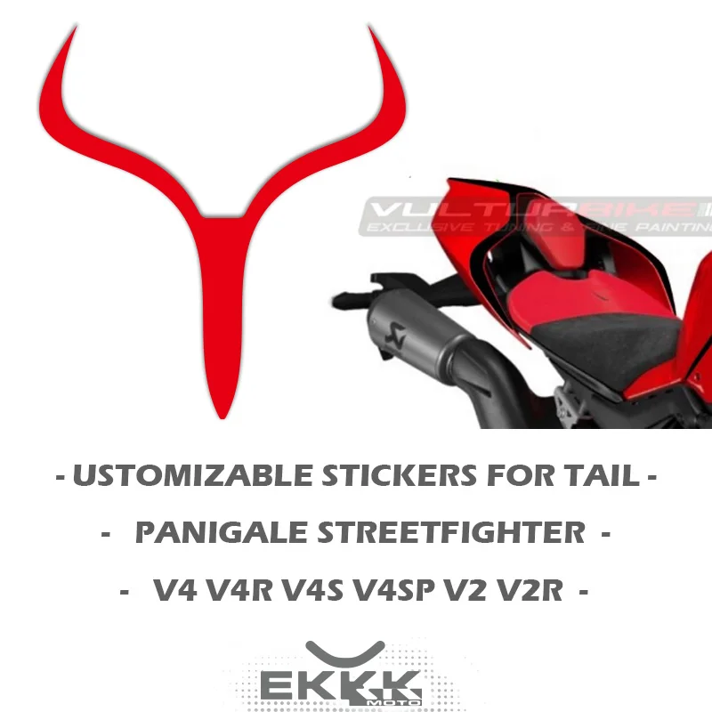 

For Ducati Panigale V4 V4R V4S V4SP V2 Streetfighter V4 V4S Rear Tail Design Line Decal Sticker New Design