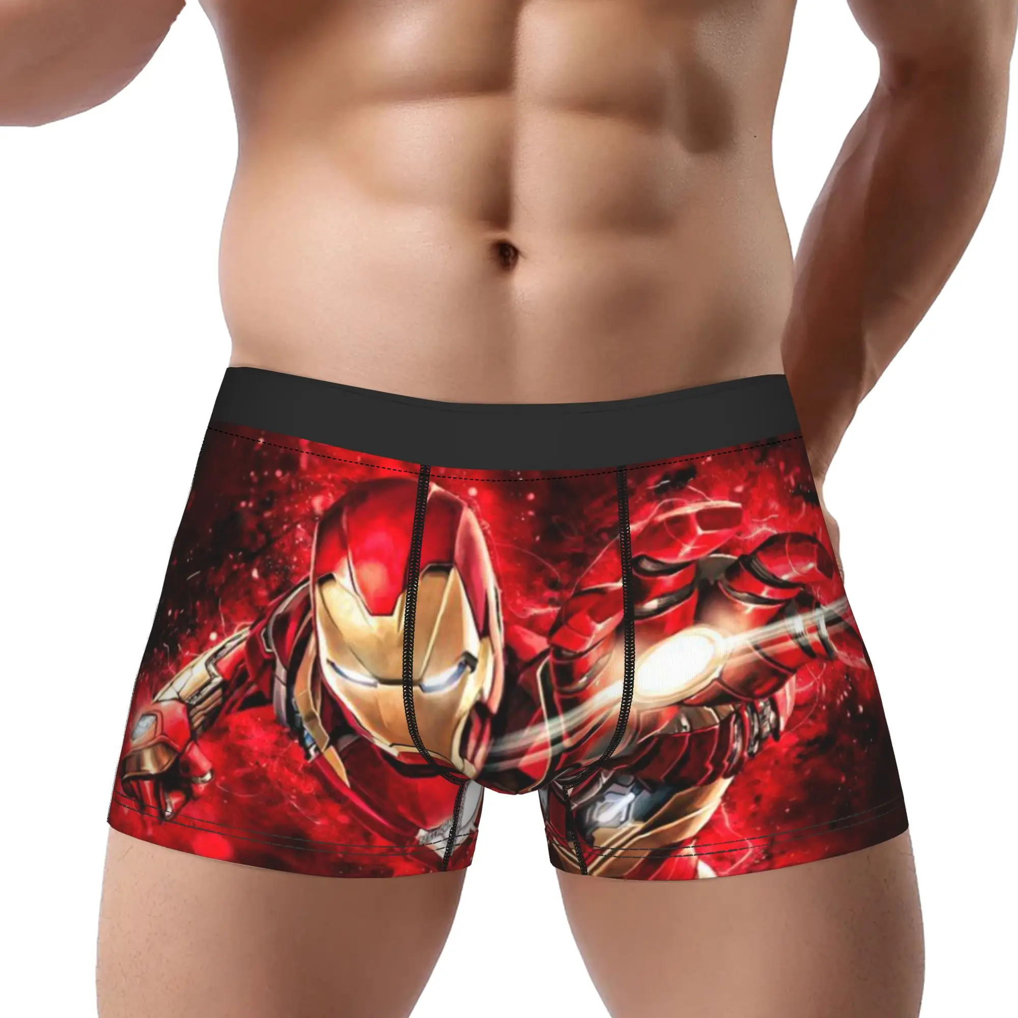 

Iron Man (6) Marvel Underpants Homme Panties Male Underwear Print Shorts Boxer Briefs