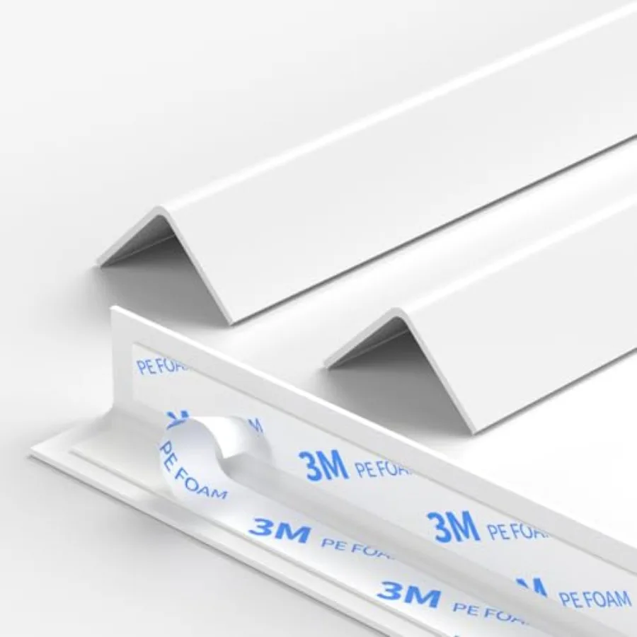 

Pack White Corner Guards for Walls Baby Proofing - Self-Adhesive PVC Wall Corner Protectors and Edge Guards 0.98" x 0.98" x 9.7