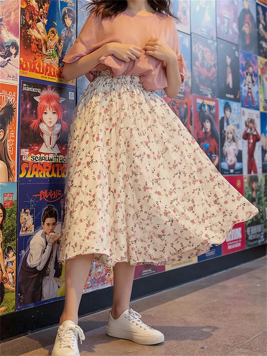 

Cargo Skirts Women Utility Pockets High Waist Straight Casual Streetwear Fashion Korean All-match Summer Solid Color Midi Faldas