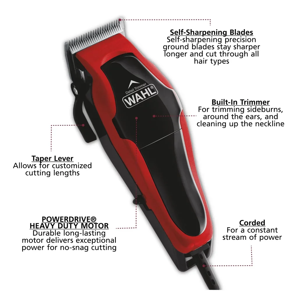 hair clippers  barber Clipper Clip 'N Trim 2 In 1 Hair Cutting Clipper/Trimmer Kit with Self Sharpening Blades #79900-1501