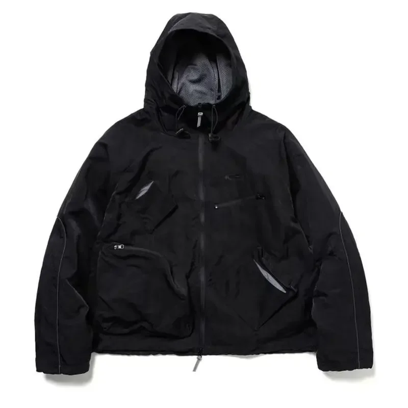 FLAGSTUFF Japanese functional wind CPG jacket three-dimensional pocket multi-functional short hooded jacket tide