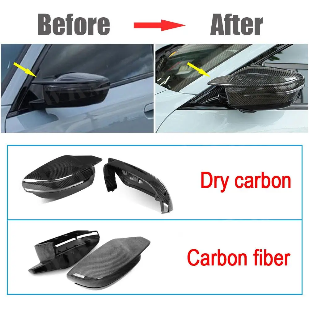 Cho Xe BMW M3 G80 M4 G82 G83 2021 + Sợi Carbon Xe Sideview Thay Thế Chiếu Hậu Nắp Ốp Lưng Chiếu Hậu bao Da