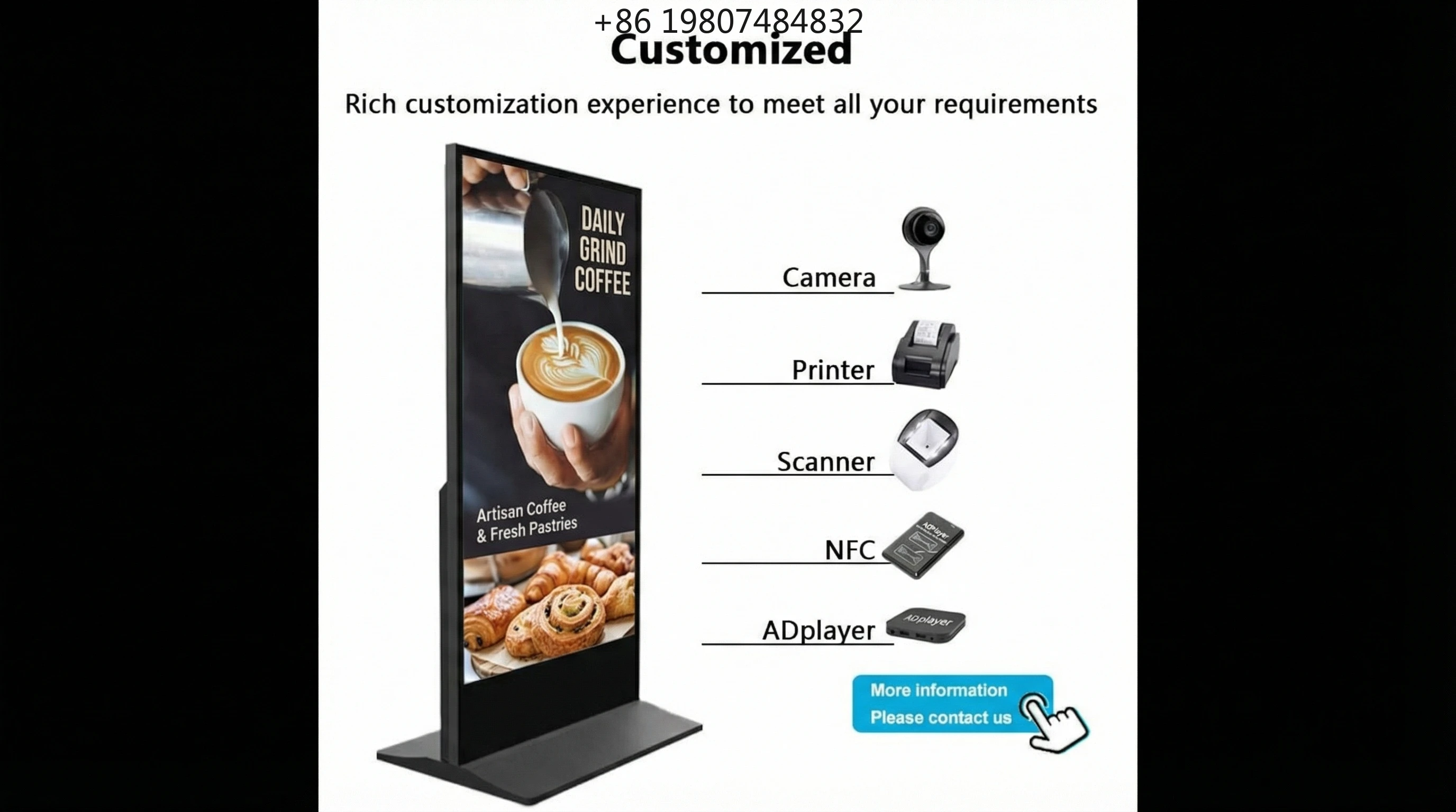 32 43 49 55 65 75 Inch Advanced Freestanding Interactive Whiteboard, Hotel LED Video Totem for Promotion Hot Sale AliExpress