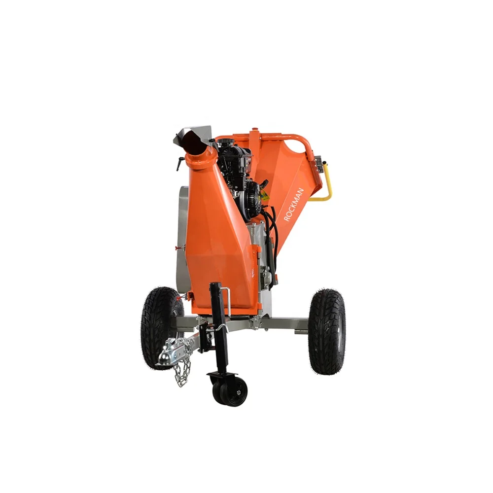 150mm chipping capacity 15hp electric start petrol engine industrial wood chipper mulcher chipper wood shredder