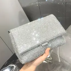 Luxury Designer Rhinestones Clutch Purse Bag For Women purse Bag Shoulder Bag Purse Shiny Crystal Purses and Handbag Evening Bag