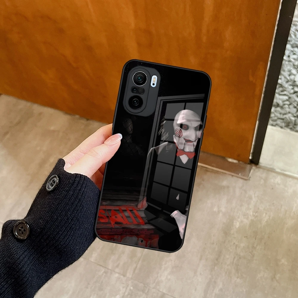 horror movie saw Phone Case Tempered Glass for Redmi 13c 12 13 12c Note 13 Pro Plus 11 12 Pro 10 11s 12s Cover