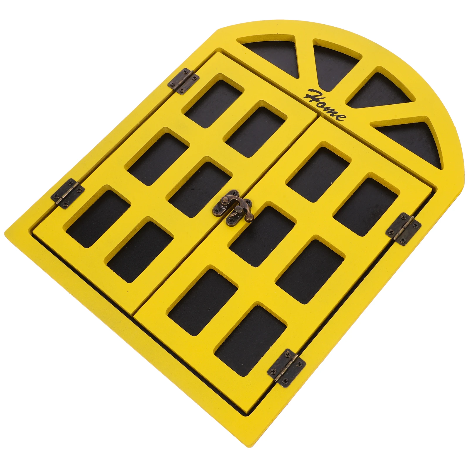 

1pc Vintage Wall Mounted Wood Window Chalkboard Hanging Decorative Reusable Message Board Blackboard For Home Restaurant