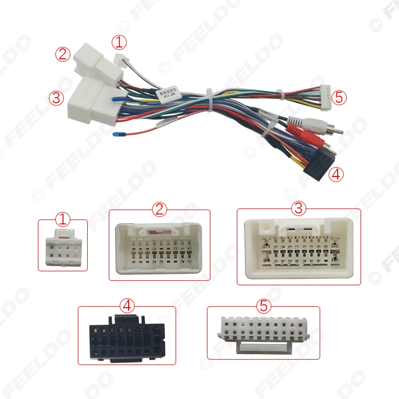 Car 16pin Audio Wiring Harness For Mitsubishi Outlander Pajero Stereo Installation Wire Adapter