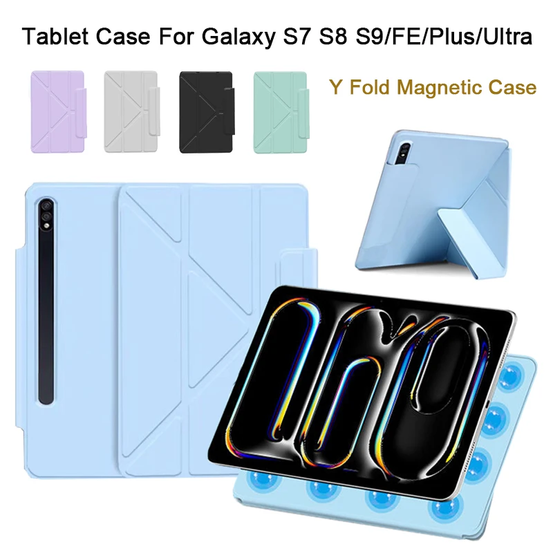 GEFENIS Magnetic Tablet Cover For Samsung Galaxy Tab S8 S7 S9 11 S10 FE 10.9 Removable Case Samsung Galaxy S9 S7 S8 FE Plus 12.4