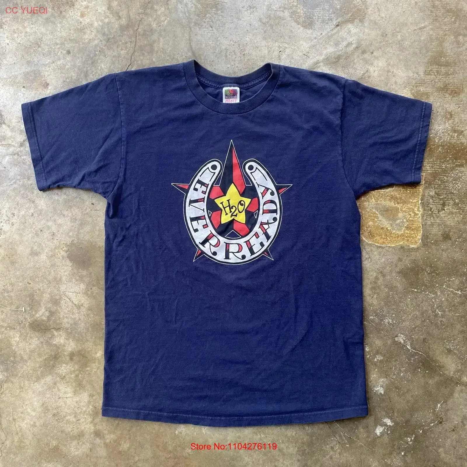 Vintage 1990s H2O NYHC Hardcore Punk Rock Band T Shirt Epitaph Records Size Large vintage Washed Versatile fashion homme