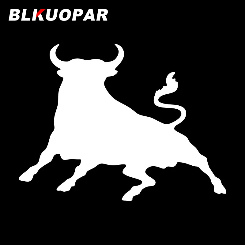 Blkuopar Spaanse Stier Auto Sticker Dieren Stickers Levendige En Natuurlijke Graphics Waterdichte Koelkast Motorfiets Deurbeschermer