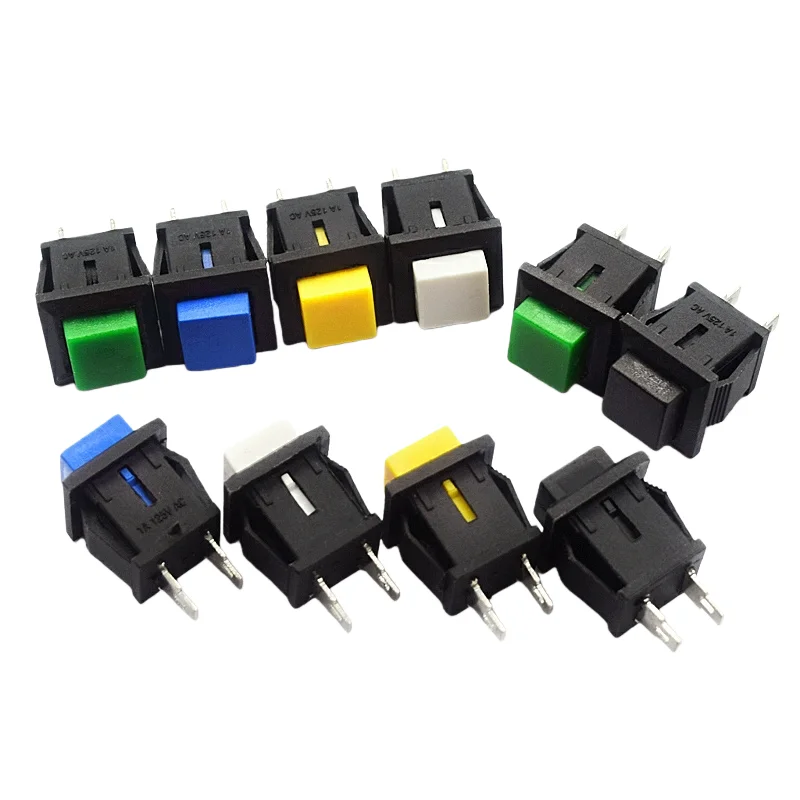 10pcs DS-430 small square self-resetting lock-free button switch power button switch normally open press-to-connect
