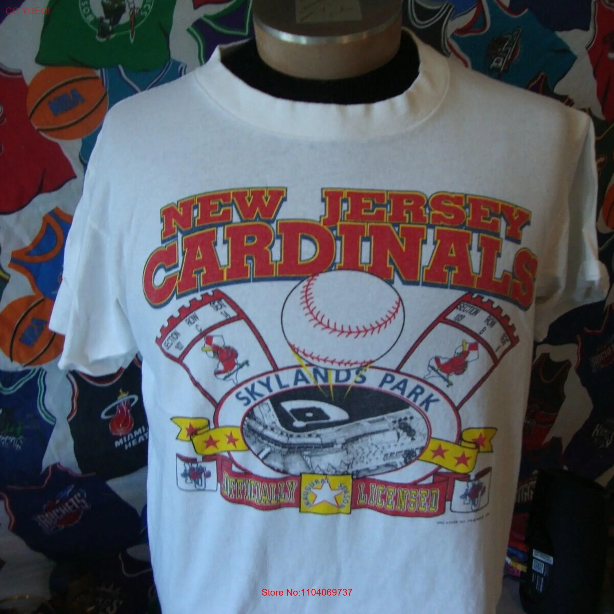 Vintage New Jersey Cardinals Skylands Park 1994 Minor League baseball T shirt M long or short sleeves