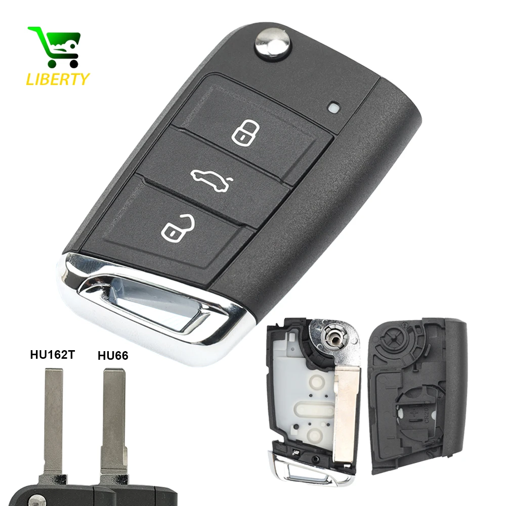 

Liberty 3 Buttons Modified Folding Flip Remote Car Key Shell Keyless Case for Volkswagen VW Golf 7 GTI MK7 Skoda Octavia A7 Seat