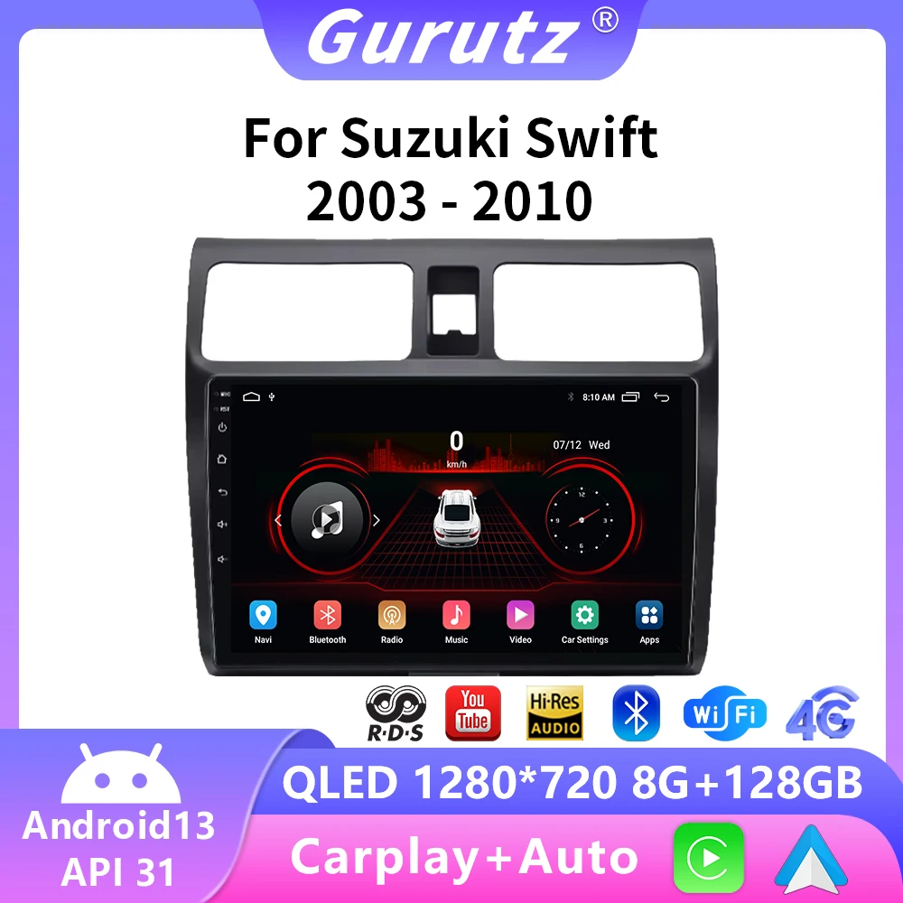 

2din Android 13 Car stereo Radio Multimidia Video Player Navigation GPS For Suzuki Swift 2003-2010 4G DSP CarPlay Auto autoradio