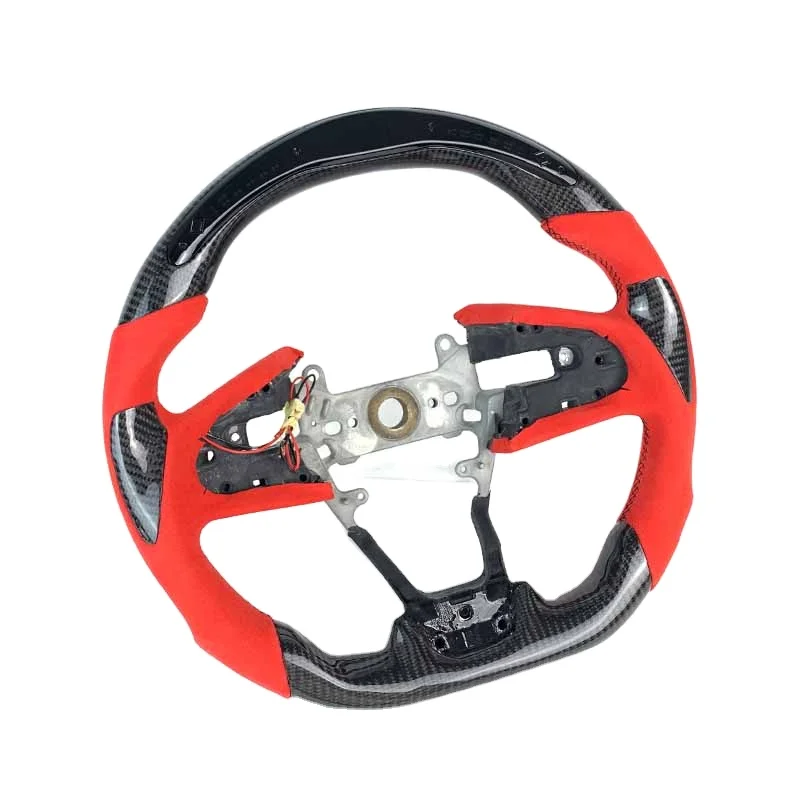 

For Honda 2016 2017 2018 2019 2020 2021 Civic FK7 Gen 10th Breeze CRV Crider LED Carbon Fiber Steering Wheel Without airbags
