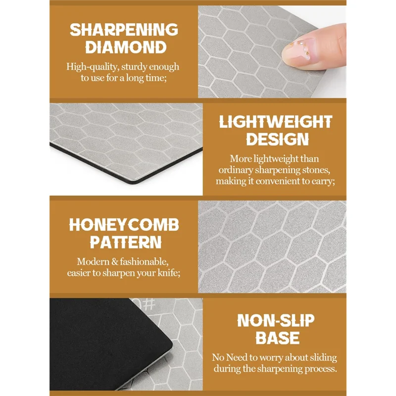 

B08B-7PCS Diamond Sharpening Stones Diamond Sharpener Plate Sharpener Plate For Kitchen Outdoor Knife