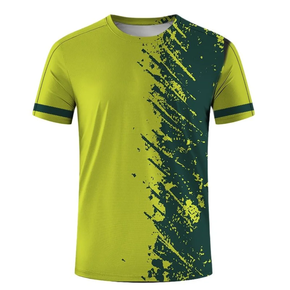 

Men and Women Short Sleeve Round Neck T-shirt,Harajuku 3D Printed Badminton Tennis Series Sports Casual Summer Shirt