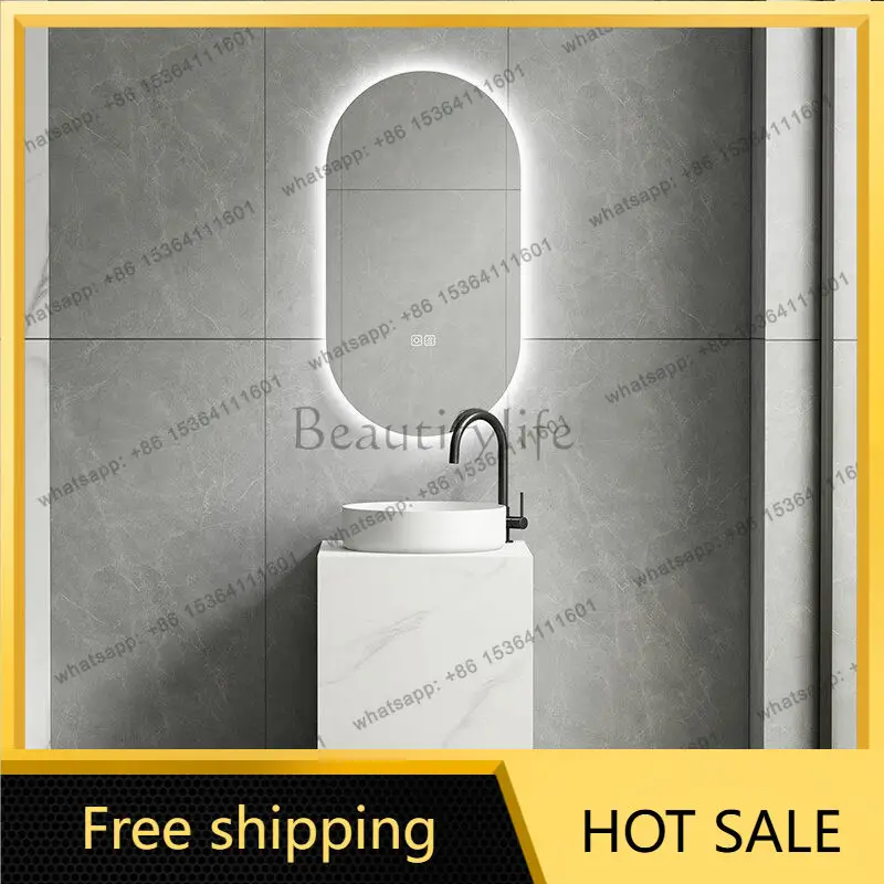 FG Modern rock slab column basin integrated floor bathroom cabinet toilet washstand balcony outdoor face wash sink hotel furnitu