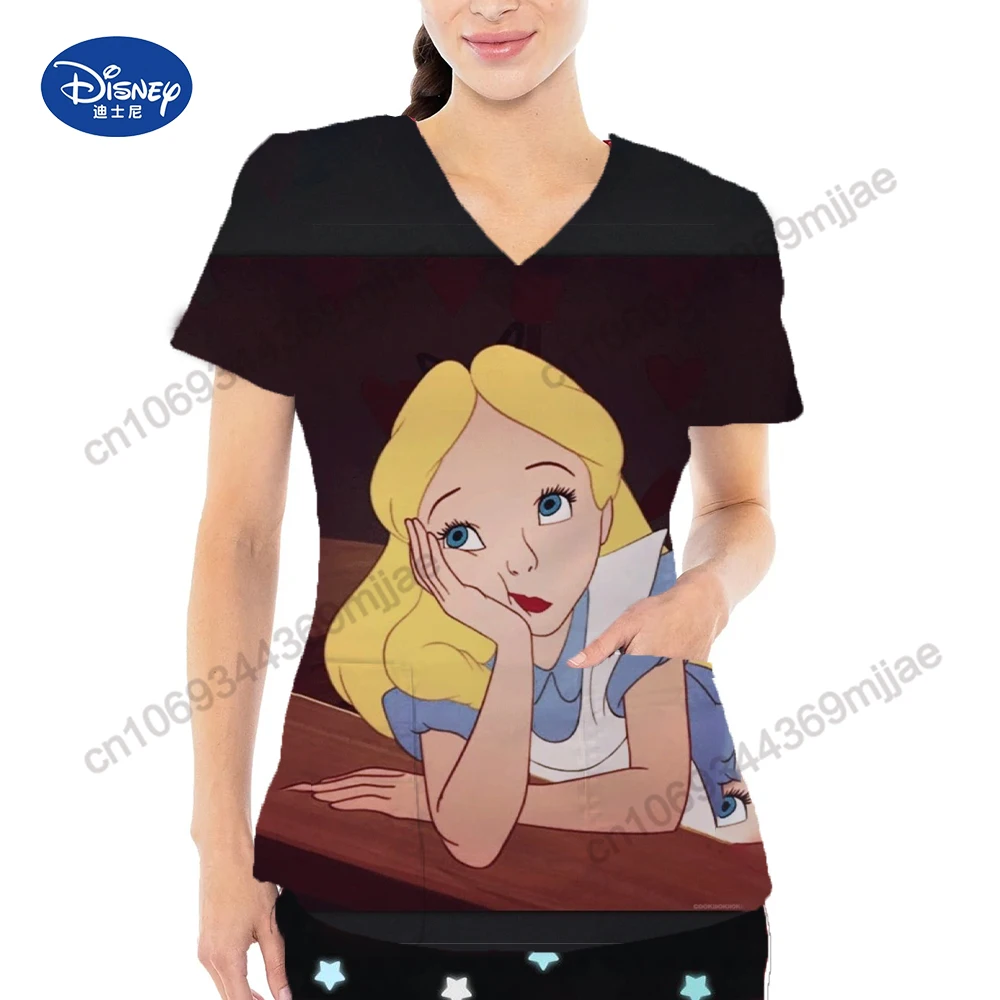 

Disney Pocket V-Neck Women Tops for Women 2023 Japanese Y2k Clothing Traf 2023 Woman T-shirt Female Korean Style Clothes Yk2