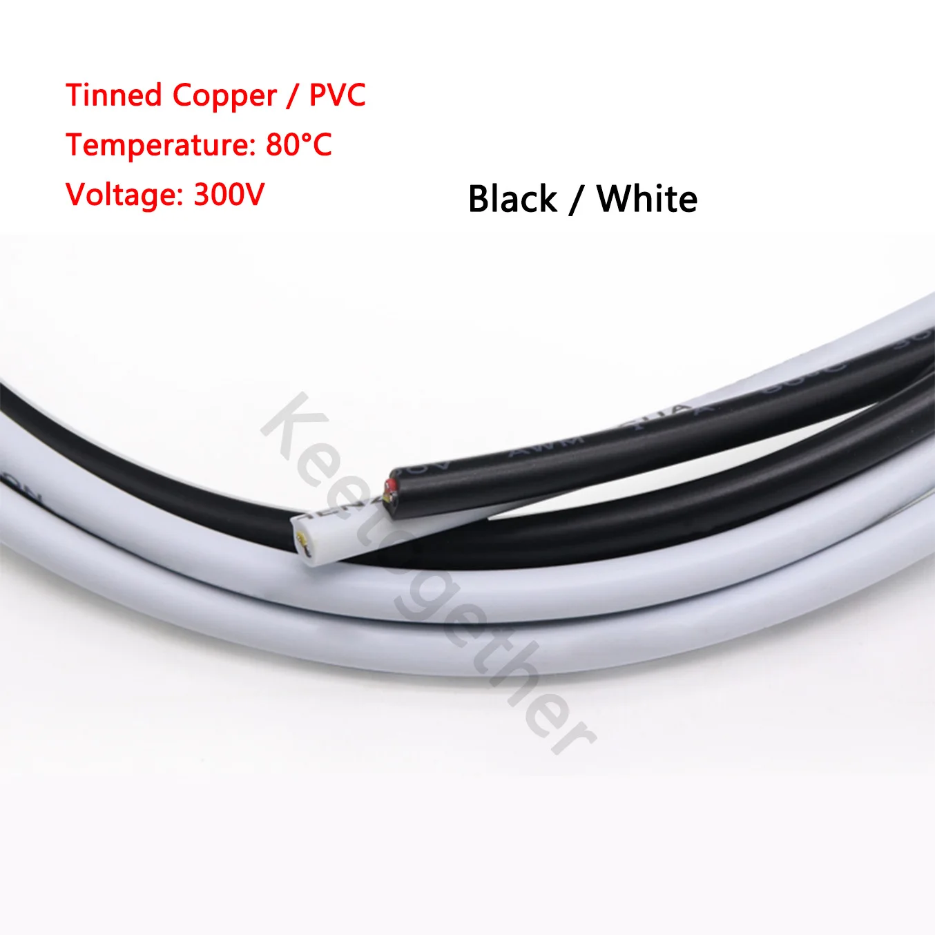 1M UL2464 كابل سلك مغلف قناة خط الصوت 26 - 32AWG 2 -10 النوى أسود / أبيض معزول لينة النحاس إشارة التحكم