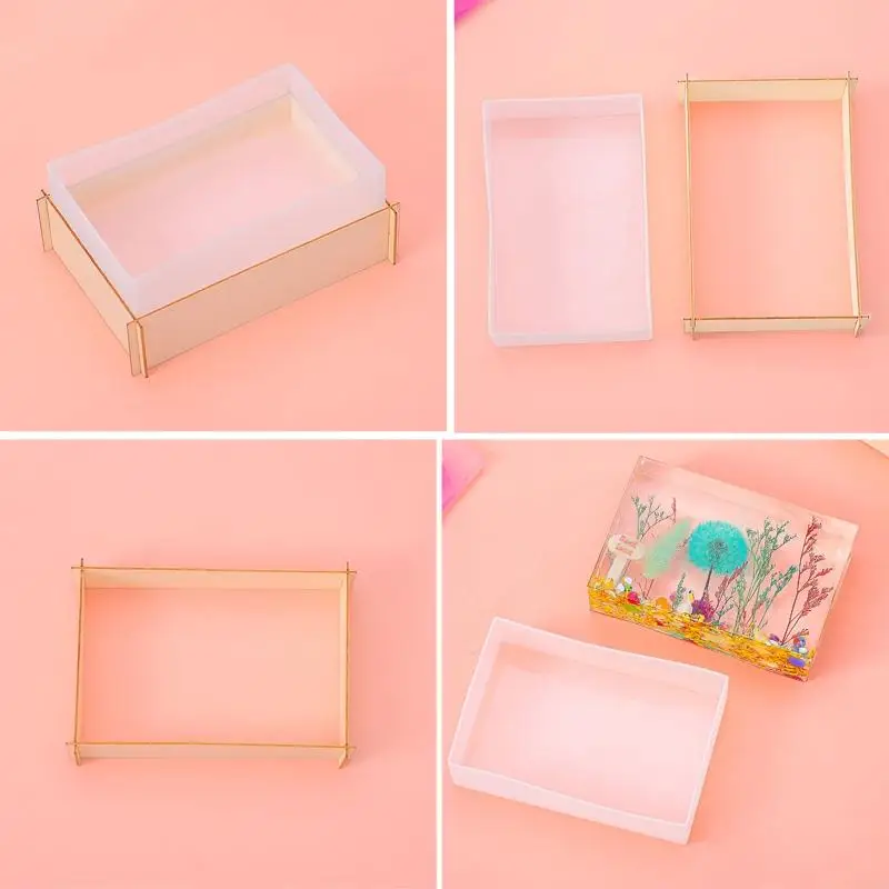 

581D Rectangular Light Resin Silicone Mold Include USB Wire for DIY Table LED Lamp Desk Ornaments Epoxy Resin Casting Molds