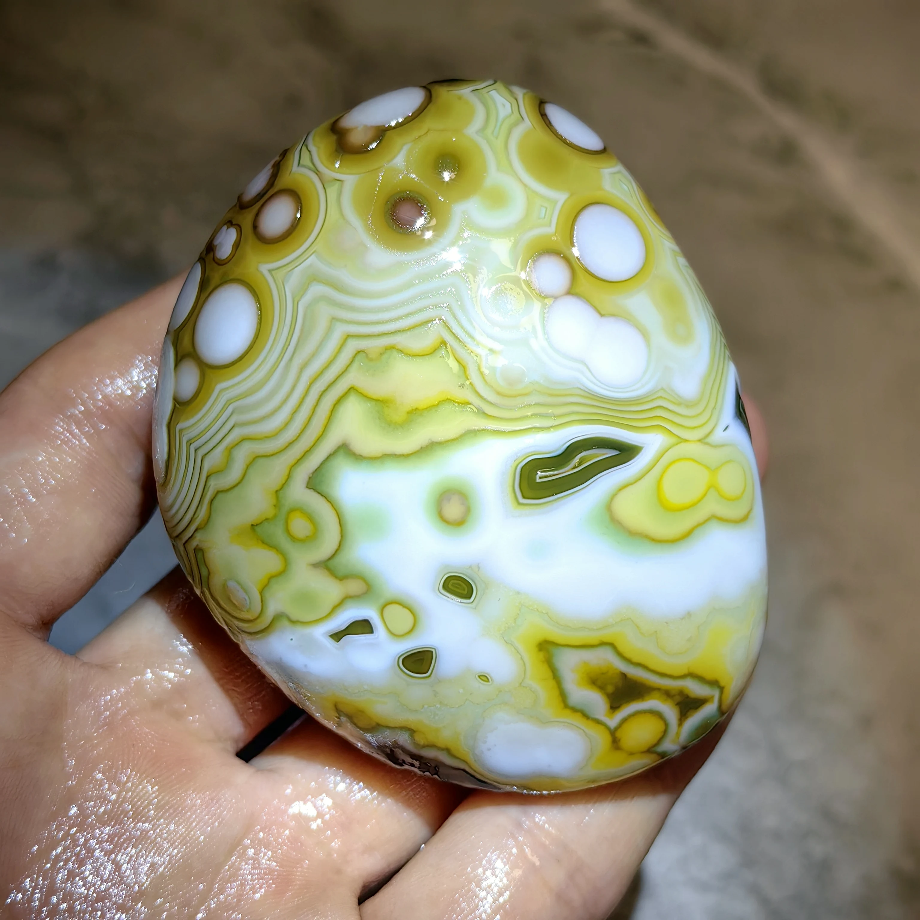  Pure Natural Divine Eyes Agate Flower Eyes Agate Palm Stones Home Decor Accessories Rough Stone Jewelry DIY Decoration